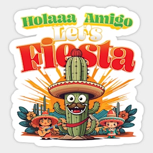 "Hola amigo let's fiesta" Sticker